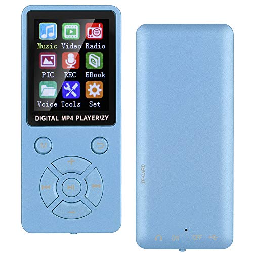 WiFi-MP3-Player mit Bluetooth, 32-GB-MP3-Player, Tragbarer HiFi-Sound-Walkman-Digitalmusik-Player, Unterstützt Musik, Radio, Video, E-Book, Integrierte Stoppuhrfunktion(Blau) von banapoy