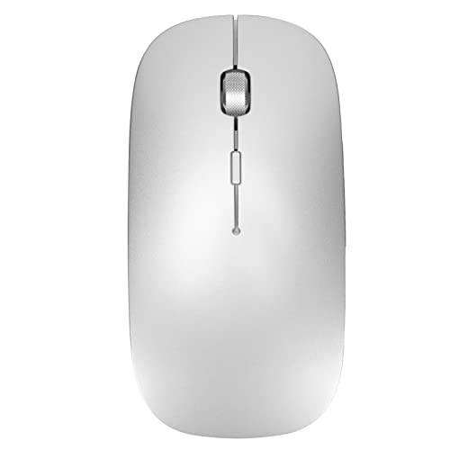 banapoy Computermaus, kabellose Maus 2,4 GHz Wireless Connection Matte Aussehen für Erwachsene für Büro für Jugendliche für Internet Cafe für Zuhause(Silber glatt) von banapoy