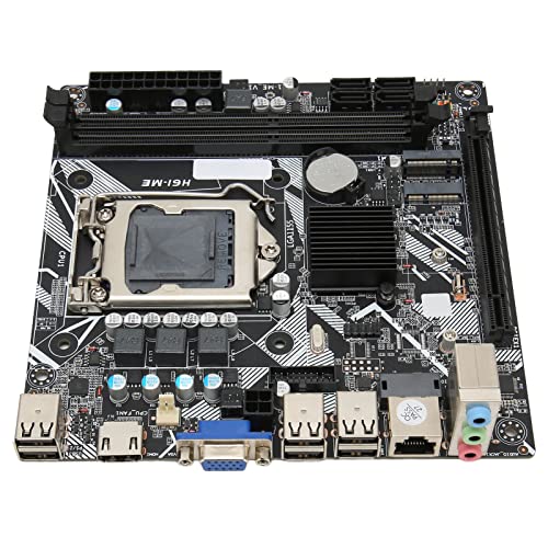 banapoy Desktop-Computer-Motherboard, LGA 1155 CPU-Motherboard USB2.0 SATA DDR3 ITX Mainboard NVME M.2 PCIe 16X VGA HD Multimedia-Schnittstelle für PC-Gaming von banapoy