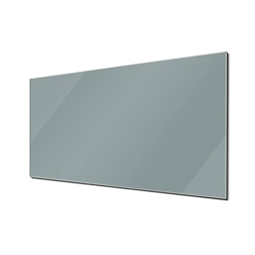 banjado® Glas Magnettafel mit 4 Magneten - Magnetwand 110x55cm mit Farbe Grau - Memoboard/Pinnwand magnetisch, beschreibbar, perfekt für die Küche - Magnetboard auch als Wandbild/Wandtafel von banjado