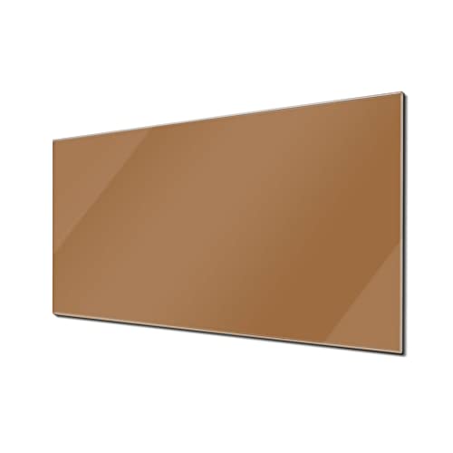 banjado® Glas Magnettafel mit 4 Magneten - Magnetwand 110x55cm mit Farbe Kupfer Metallic - Memoboard/Pinnwand magnetisch, beschreibbar, perfekt für die Küche - Magnetboard auch als Wandbild/Wandtafel von banjado