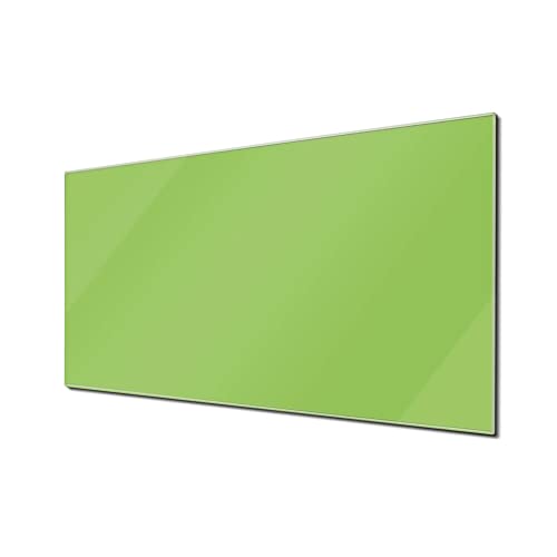 banjado® Glas Magnettafel mit 4 Magneten - Magnetwand 110x55cm mit Farbe Limettengrün - Memoboard/Pinnwand magnetisch, beschreibbar, perfekt für die Küche - Magnetboard auch als Wandbild/Wandtafel von banjado