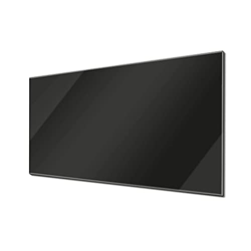 banjado® Glas Magnettafel mit 4 Magneten - Magnetwand 110x55cm mit Farbe Tiefschwarz - Memoboard/Pinnwand magnetisch, beschreibbar, perfekt für die Küche - Magnetboard auch als Wandbild/Wandtafel von banjado