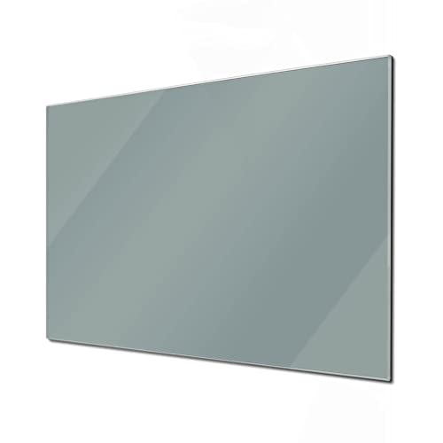 banjado® Glas Magnettafel mit 4 Magneten - Magnetwand 120cm x 80cm mit Farbe Grau - Memoboard/Pinnwand magnetisch, beschreibbar, perfekt für die Küche - Magnetboard auch als Wandbild/Wandtafel von banjado