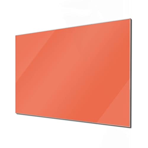 banjado® Glas Magnettafel mit 4 Magneten - Magnetwand 120cm x 80cm mit Farbe Orange - Memoboard/Pinnwand magnetisch, beschreibbar, perfekt für die Küche - Magnetboard auch als Wandbild/Wandtafel von banjado