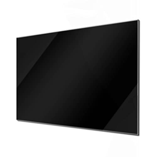 banjado® Glas Magnettafel mit 4 Magneten - Magnetwand 120cm x 80cm mit Farbe Tiefschwarz - Memoboard/Pinnwand magnetisch, beschreibbar, perfekt für die Küche - Magnetboard auch als Wandbild/Wandtafel von banjado