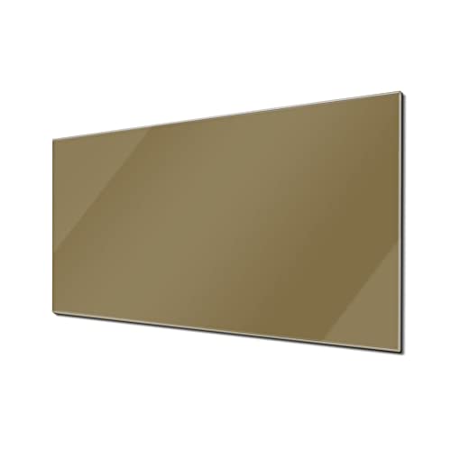 banjado® Glas Magnettafel mit 4 Magneten - Magnetwand 120x60cm mit Farbe Gold Metallic - Memoboard/Pinnwand magnetisch, beschreibbar, perfekt für die Küche - Magnetboard auch als Wandbild/Wandtafel von banjado