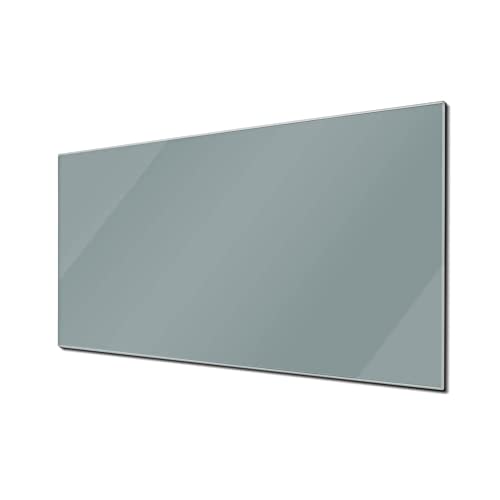 banjado® Glas Magnettafel mit 4 Magneten - Magnetwand 120x60cm mit Farbe Grau - Memoboard/Pinnwand magnetisch, beschreibbar, perfekt für die Küche - Magnetboard auch als Wandbild/Wandtafel von banjado