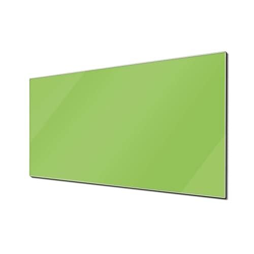 banjado® Glas Magnettafel mit 4 Magneten - Magnetwand 120x60cm mit Farbe Limettengrün - Memoboard/Pinnwand magnetisch, beschreibbar, perfekt für die Küche - Magnetboard auch als Wandbild/Wandtafel von banjado