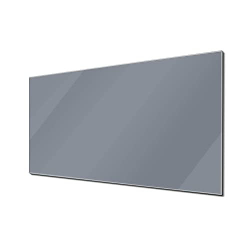 banjado® Glas Magnettafel mit 4 Magneten - Magnetwand 120x60cm mit Farbe Silber Metallic - Memoboard/Pinnwand magnetisch, beschreibbar, perfekt für die Küche - Magnetboard auch als Wandbild/Wandtafel von banjado