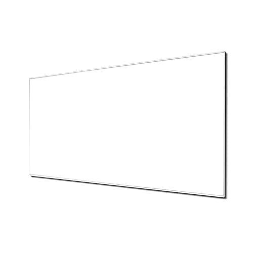 banjado® Glas Magnettafel mit 4 Magneten - Magnetwand 120x60cm mit Farbe weiß - Memoboard/Pinnwand magnetisch, beschreibbar, perfekt für die Küche - Magnetboard auch als Wandbild/Wandtafel von banjado