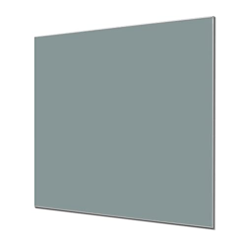 banjado® Glas Magnettafel mit 4 Magneten - Magnetwand 70cm x 70cm mit Farbe Grau - Memoboard/Pinnwand magnetisch, beschreibbar, perfekt für die Küche - Magnetboard auch als Wandbild/Wandtafel von banjado