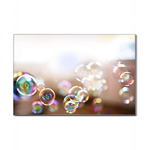 banjado Glas Magnettafel 45x30cm / Magnetwand Glas/Magnetpinnwand als Memoboard Glas/Pinnwand Magnettafel Küche, Büro, Kinderzimmer inkl. 4 Magnete & Montageset - Seifenblasen banjado Glas Magnettafel 45x30cm / Magnetwand Glas/Magnetpinnwand als Memoboard Glas/Pinnwand Magnettafel Küche, Büro, Kinderzimmer inkl. 4 Magnete & Montageset - Seifenblasen von banjado
