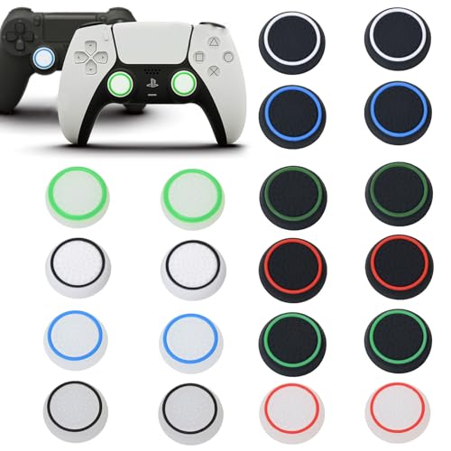 20 Stück Joystick Kappen Thumb Grips,Controller-Zubehör Schutzabdeckung Controller,Thumbstick Grip Caps für Xbox One Series X/S, PS4, PS5 Controller Zubehör Sticks Joystick Aufsätze von banjiabb