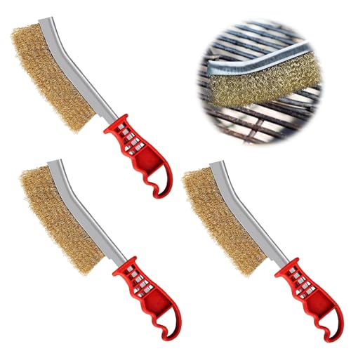 3 Stück Messingbürste Grill,Messingbürste,Grillbürste Messing,Messingbürste Grill Gusseisen,Handdrahtbürste,Mit Gebogener Kunststoffgriff Fur Die Reinigung Von Schweißschlacken Und Rost 3 Stück Messingbürste Grill,Messingbürste,Grillbürste Messing,Messingbürste Grill Gusseisen,Handdrahtbürste,Mit Gebogener Kunststoffgriff Fur Die Reinigung Von Schweißschlacken Und Rost von banjiabb