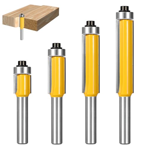 4 Stück Bündigfräser,Bündigfräser 8mm,Bündigfräser Kugellager Oben,Kopierfräser 8mm,Bündigfräser Schaft,Bündigfräser Schaft Fräser Oberfräser,Kanten Kopierfräser mit Kugellager,für den Holzzuschnitt 4 Stück Bündigfräser,Bündigfräser 8mm,Bündigfräser Kugellager Oben,Kopierfräser 8mm,Bündigfräser Schaft,Bündigfräser Schaft Fräser Oberfräser,Kanten Kopierfräser mit Kugellager,für den Holzzuschnitt von banjiabb