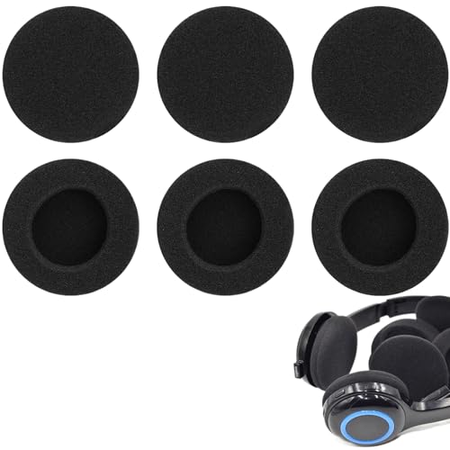 6 Stück Kopfhörer Ohrpolster,Schaumstoff Polster,Ohrpolster,Ohrpolster Kopfhörer,Kopfhörer Polster,Kopfhörerpolster,Ersatz Ohrpolster Schaum Ohrkissen, 50mm Black Ersatz Earpads Audio Kopfhorer von banjiabb