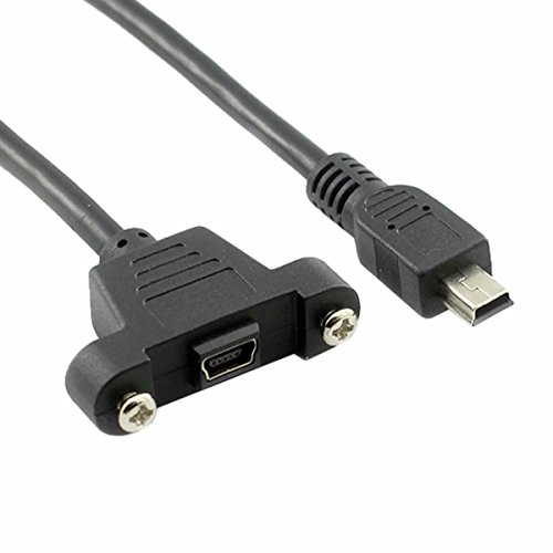 USB 2.0 Mini-B-Verlängerungskabel, Stecker zur Montage auf Paneele, USB 2.0, USB Mini-B-Stecker auf USB-Mini-B-Buchse, Kabel mit Schrauben, 50 cm. von baolongking