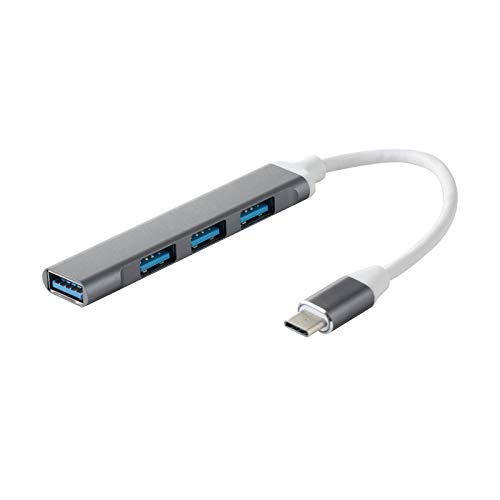 USB C Hub 4 Ports Mini USB Dongle Type-C to Multiple USB Adapter Ultra Slim Aluminum USB C Expander Port Splitter for MacBook Pro/Air, iMac, Surface Pro, XPS, More (1x USB 3.0 + 3x USB 2.0) von baolongking