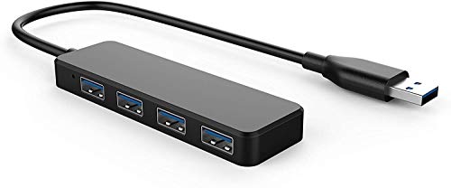 USB Hub, 4 Port Ultra-Slim USB 3.0 Hub, USB 3.0 Verteiler, USB Mehrfachstecker, USB Adapter Multi USB Splitter Kabel für Desktop, Notebook, MacBook, Gaming PC Laptop,PS4 PS5, Xbox, Wii von baolongking