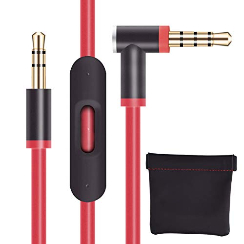 Ersatzkabel Für Dr Dre Beats Monster Kopfhörer Fernbedienung Kabel Pro Solo Studio Mixr Aux Hilfs Lead (Schwarz & Rot) von baolongking