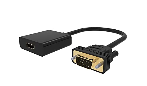 baolongking HDMI Female to VGA Male Adapter, HDMI Input to VGA Output Adapter with 3.5mm Jack Plug Compatible with TV Stick, Computer, Laptop, Monitor, Projector, Raspberry Pi, Roku, Xbox and More von baolongking