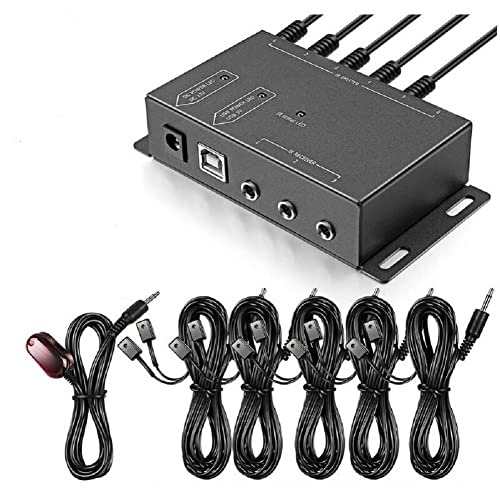 baolongking Infrarot-Repeater-System, IR-Repeater, verborgenes IR-System mit Infrarot-Fernbedienung, Extender-Kit mit 1 Empfänger, 10 EU-Stecker (Sender). von baolongking