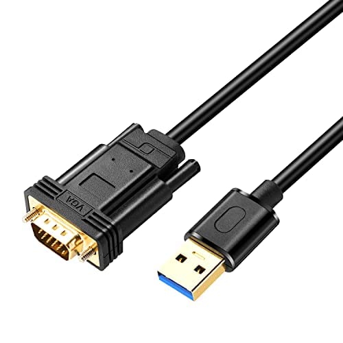 baolongking USB auf VGA Adapterkabel kompatibel mit Mac OS Windows XP/Vista/10/8/7, USB 3.0 auf VGA Stecker 1080P Monitor Display Video Adapter/Konverter Kabel (1m) von baolongking