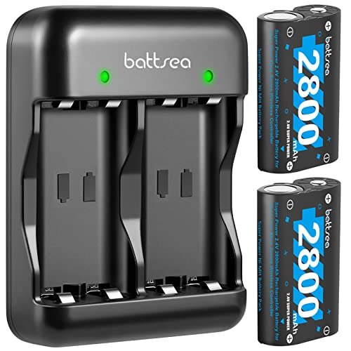 Battsea 2 x 2800mAh Wiederaufladbarer Akku für Xbox One/Series Controller mit Schnellladestation Kompatibel mit Xbox One/One S/One X/Series S Zubehör Xbox Controller Rechargeable Battery Pack Battsea 2 x 2800mAh Wiederaufladbarer Akku für Xbox One/Series Controller mit Schnellladestation Kompatibel mit Xbox One/One S/One X/Series S Zubehör Xbox Controller Rechargeable Battery Pack von battsea