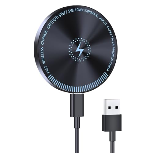 Mag-Safe Ladegerät für iPhone Ladestation,Magnet Ladestation Induktive kabellos Ladepad Kompatibel mit iPhone 16 15 14 13 12 Serie und AirPods 4 3 2 Pro von bayite