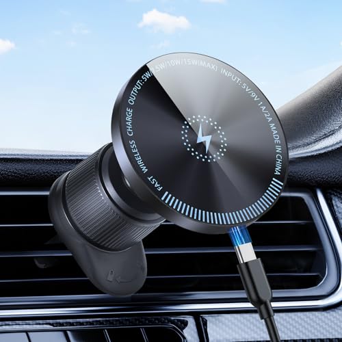 bayite für Magsafe Autohalterung 15W Handyhalterung Auto mit Ladefunktion,(Metallhaken & Starke Magnets),Handyhalterung Magnet Wireless Charger Auto Zubehör für iPhone 16 15 14 13 12 Series von bayite