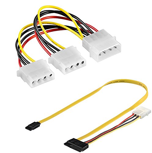 baytronic SATA Kabel Set Dual SATA Kabel, Strom + Datenkabel & Internes Y Kabel 4 Pin baytronic SATA Kabel Set Dual SATA Kabel, Strom + Datenkabel & Internes Y Kabel 4 Pin von baytronic