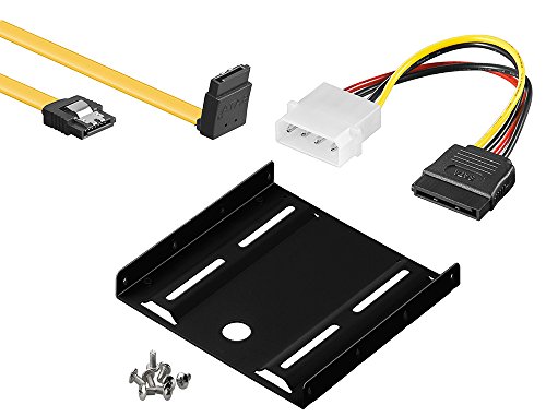baytronic SSD Einbau-Kit für interne SSD/HDD inkl. Einbaurahmen für 6,4 cm inkl. SATA 3 Kabel gedreht 0,5 m von baytronic