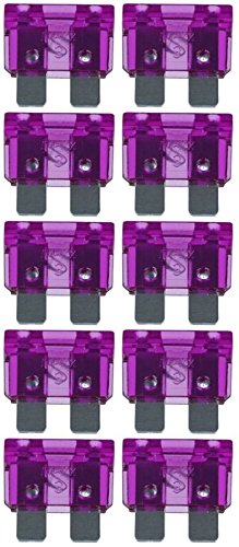 baytronic Standard Flachstecksicherung Kfz-Sicherung (10 Stück 3 A violett) von baytronic