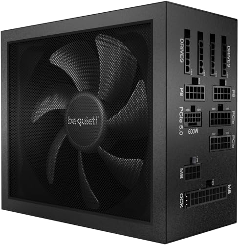 be quiet! Dark Power 13 1000W, ATX 3.0, 80 Plus Titanium, modular Netzteil, PCIe 5.0 und PCIe 4.0 Grafikkarten, 12VHPWR Kabel enthalten, Silent Wings-Lüfter, BN335 von be quiet!