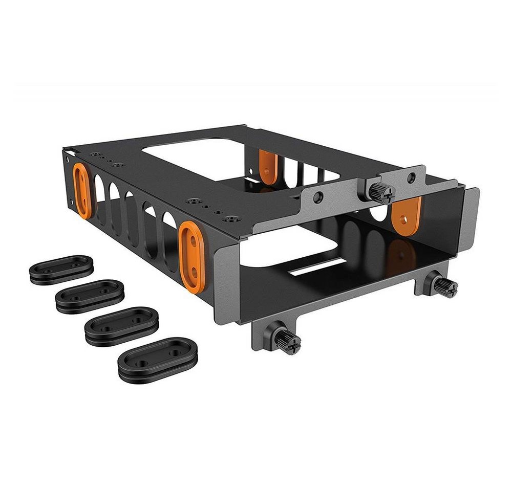 be quiet! Festplatten-Gehäuse HDD Cage, Festplatten Käfig für HDD / SSD BGA05, PC Computer Einbaurahmen für Speicherlaufwerke, schwarz/orange von be quiet!