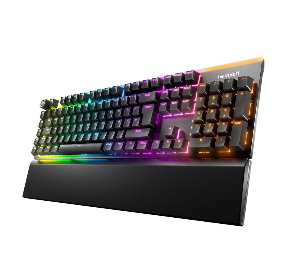 be quiet! Light Mount Silent Linear UK ISO Gaming-Tastatur (mechanische Switches, schneller Tastenanschlag, 3 Schichten Dämmung) von be quiet!