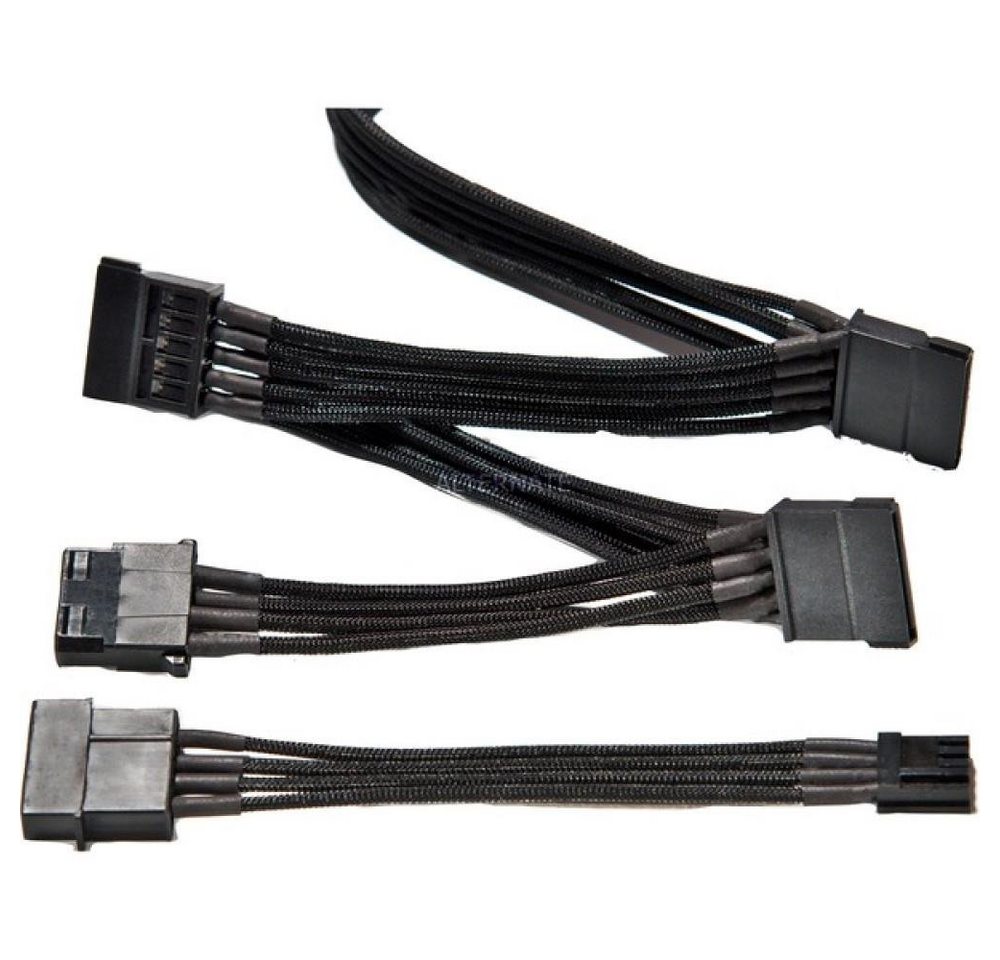 be quiet! Power Cable PSU > 3x SATA + 1x HDD/FDD Netzkabel, CM-61050, Computer, PC, Stromkabel, Netzkabel, SATA, HDD/FDD, Power Strom-Kabel, schwarz von be quiet!