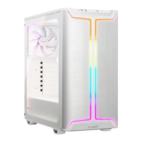 be quiet! Pure Base 501 DX White PC-Gehäuse, 3 vorinstallierte Pure Wings 3 140mm PWM-Lüfter, hoher statischer Druck, dynamisches Front-Design mit eleganter ARGB-Beleuchtung innen und außen be quiet! Pure Base 501 DX White PC-Gehäuse, 3 vorinstallierte Pure Wings 3 140mm PWM-Lüfter, hoher statischer Druck, dynamisches Front-Design mit eleganter ARGB-Beleuchtung innen und außen von be quiet!