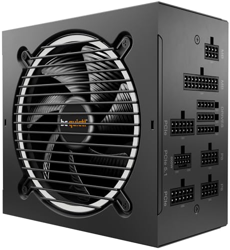 be quiet! Pure Power 12 M 1000W, ATX 3.0- und PCIe 5.0 kompatibel, 80 Plus Gold, moduleres Netzteil, 12VHPWR-Kabel inkludiert, 120mm be quiet! Lüfter, BN345 von be quiet!