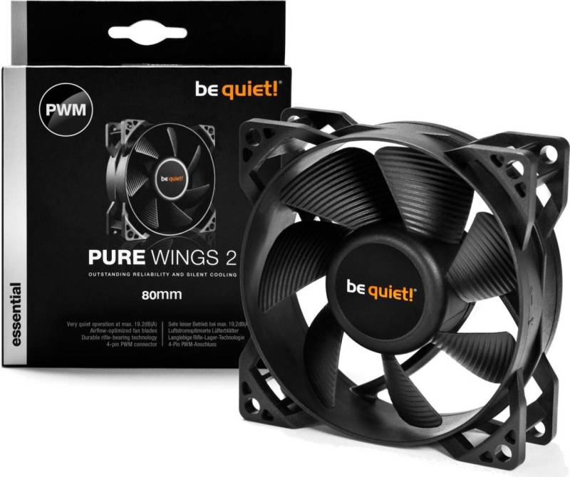 be quiet Lüfter Pure Wings 2 80mm PWM schwarz von be quiet