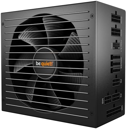 be quiet! Straight Power 12 850W, ATX 3.0, 80 Plus Platinum, nahezu unhörbarer Silent Wings Lüfter, für PCIe 5.0 und PCIe 6+2 Grafikkarten, 12VHPWR Kabel enthalten, BN337 von be quiet!