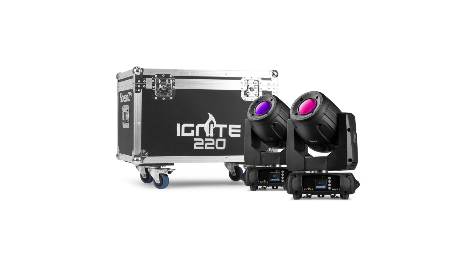 beamZ Pro IGNITE220 LED Spot Moving Head 2pcs in Flightcase von beamZ Pro