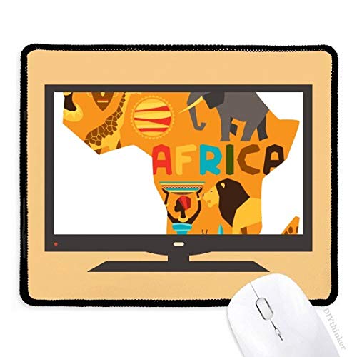 beatChong Afrika-Karte Elefant African Savanna Illustration Computer Mouse Pad Anti-Rutsch-Gummi Mousepad Spiel Büro von beatChong