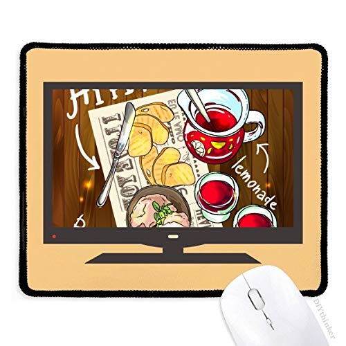 beatChong Appetizer Limonade Steak Frankreich Computer Mouse Pad Anti-Rutsch-Gummi Mousepad Spiel Büro von beatChong