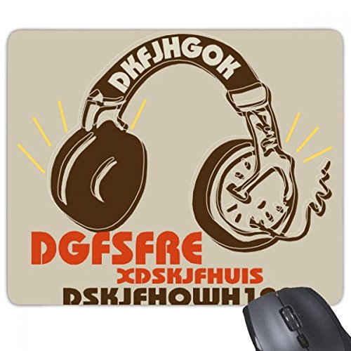 beatChong Brown Headset Rockmusik verrückt Griffige Gummi Mousepad Spiel Büro Mauspad Geschenk von beatChong