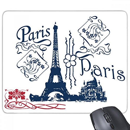beatChong Eiffelturm Frankreich Paris Strichzeichnung Rechteck Griffige Gummi Mousepad Spiel Mauspad Geschenk von beatChong
