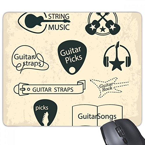 beatChong Headset Gitarren-Musikinstrument Muster Anti-Rutsch-Gummi Mousepad Spiel Büro Mauspad Geschenk von beatChong