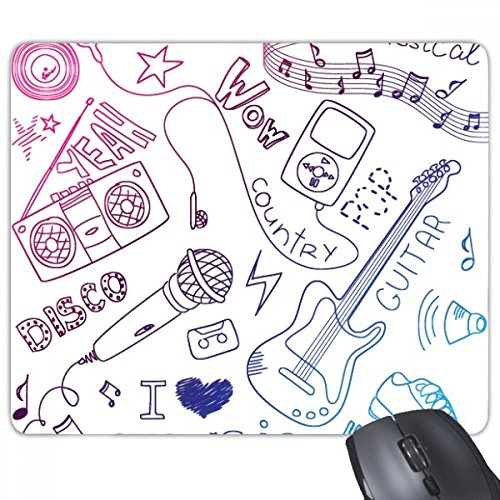beatChong Headset Kombination Musik Muster Illustrieren Griffige Gummi Mousepad Spiel Büro Mauspad Geschenk von beatChong