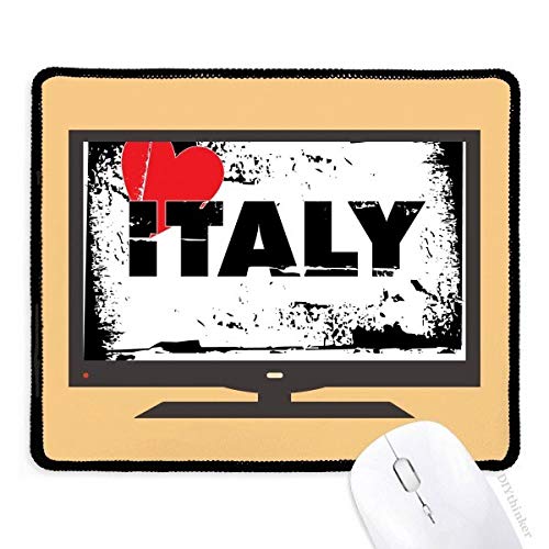 beatChong Ich Liebe Italien Wort Liebes Herz Rechteck Computer Mouse Pad Anti-Rutsch-Gummi Mousepad Spiel Büro von beatChong